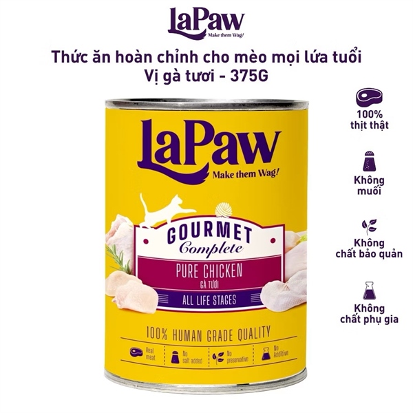 Pate Mèo LaPaw Vị Gà 375g