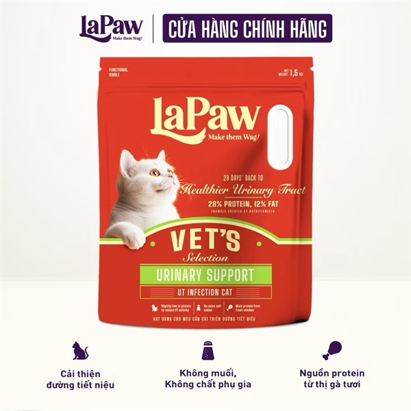 Hạt Mèo LaPaw URINARY SUPPORT 1,5Kg