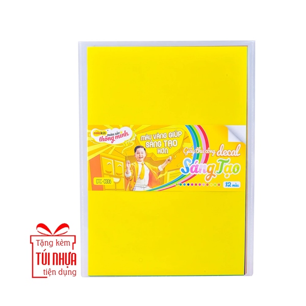 Giấy thủ công decal khổ lớn 297X207 MM 12t/12mau/xap GTC-C006