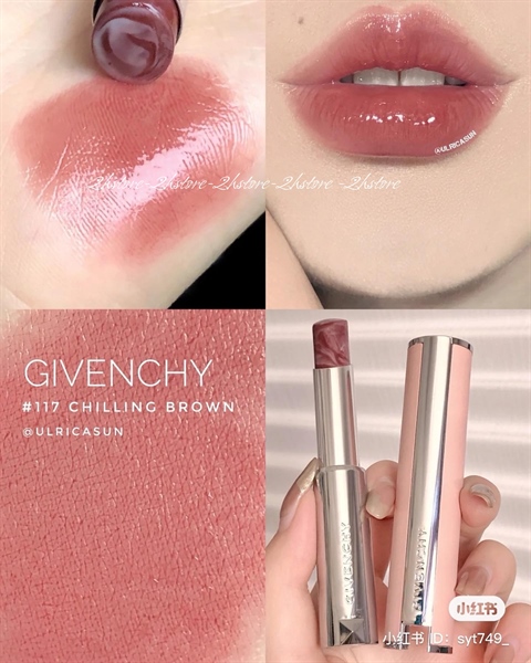 Son Dưỡng Givenchy Rose Perfecto Dạng Thỏi Màu 117 Chilling Brown