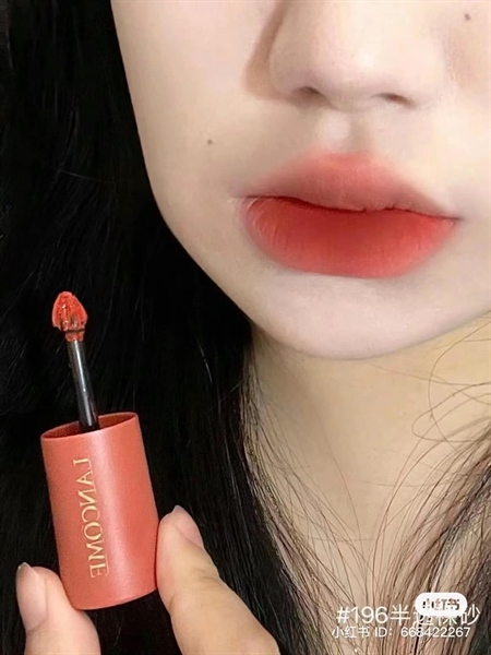 Son kem Lancome L’absolu Rouge Intimatte Liquid Lip #196 đỏ cam