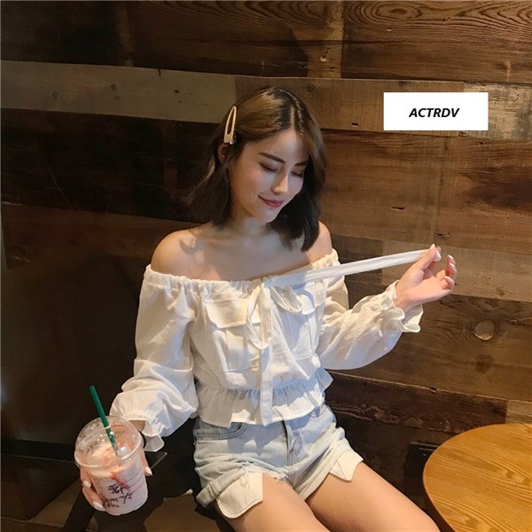 Áo Crop Thô Rút Dây Vai