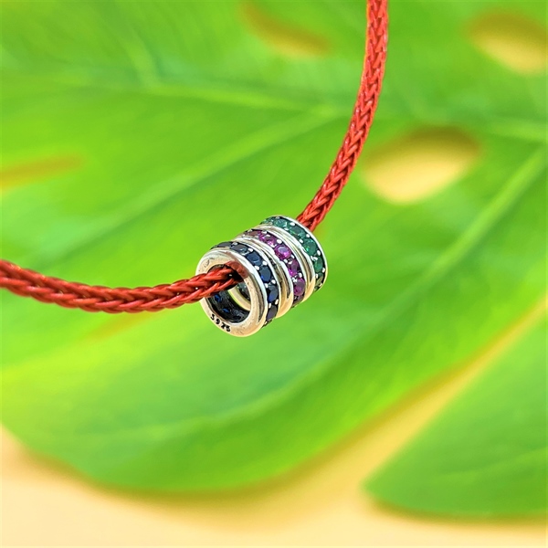 Nối tròn đính đá nhiều màu CB915-2 - Tím