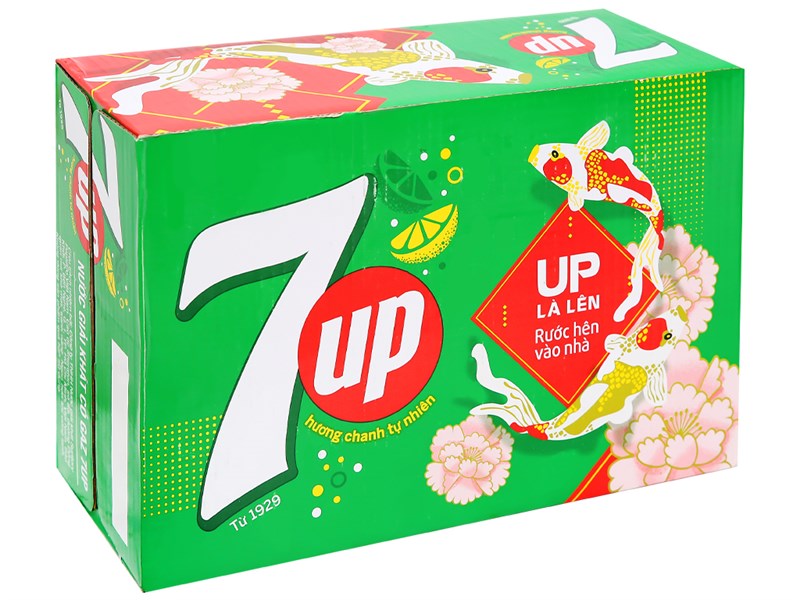 7 UP HƯƠNG CHANH LON 330ML - (THÙNG) 24
