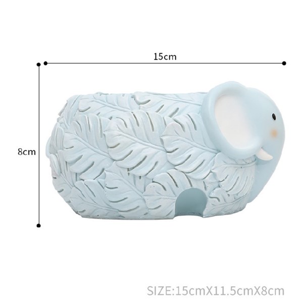 CHẬU VOI VÀ LÁ ( CAO 8CM X DÀI15CM)