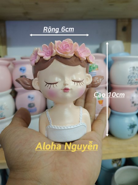 CHẬU CÔ GÁI BÔNG BUỘC TÓC