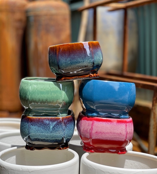 CHẬU CHÂN MÂY HỎA BIẾN SỐ 2 (CAO 11.5CM X 14CM)