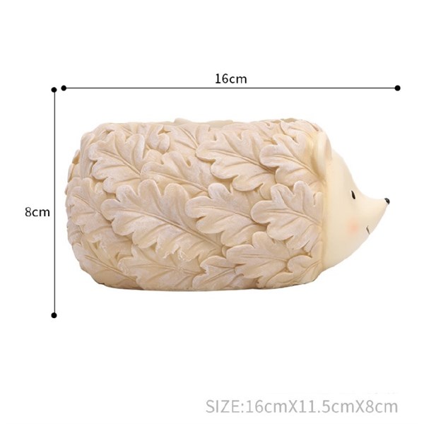 CHẬU NHÍM VÀ LÁ ( Cao 8CM X DÀI 17CM)