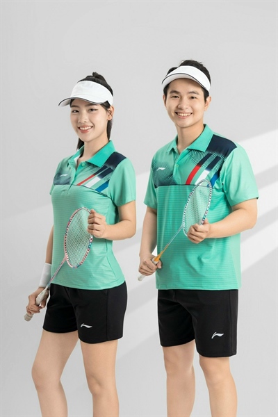 Áo nam xanh cổ trụ XL