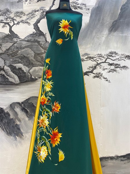 Áo xanh két hoa quỳnh