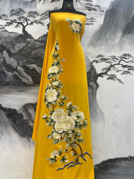 Áo vàng mẫu đơn