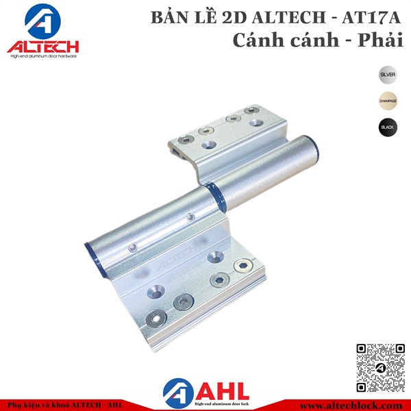 Bản lề 2D Altech AT17A Cánh cánh - Bạc Phải (Anode)