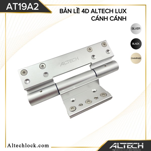 Bản lề 4D Altech AT19A Lux Bạc - Cánh cánh (Anode)