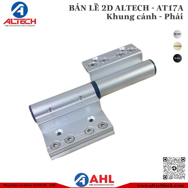 Bản lề 2D Altech AT17A Khung cánh - Bạc Phải (Anode)