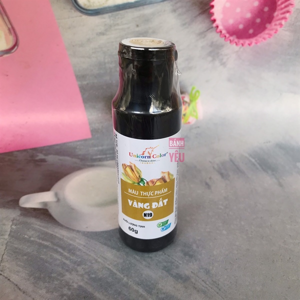 Màu Bánh Kem Unicorn Vàng Đất 60g