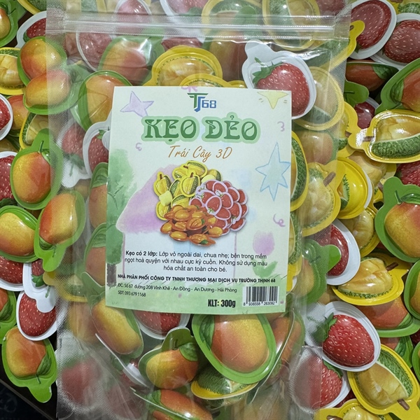 Kẹo Dẻo Trái Cây 3D Gói 300g