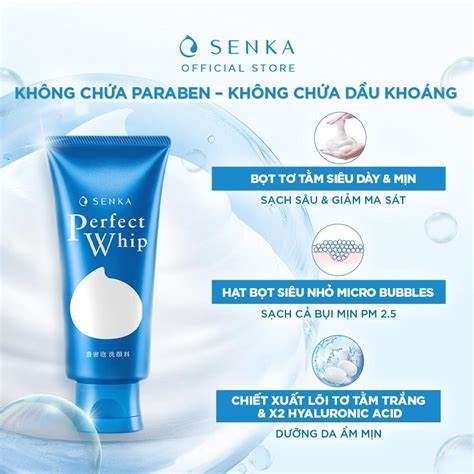 SRM SENKA tạo bọt sạch sâu dưỡng ẩm 120G