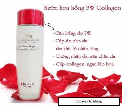 Nước hoa hồng 3W Clinic Collagen Regeneration Softener 150ml