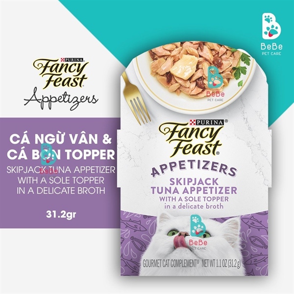 Pate FANCY FEAST Appertizers - Món Khai Vị I Bữa Xế Lý Tưởng Cho Boss Mèo Được Yêu Thích Trên Toàn Thế Giới