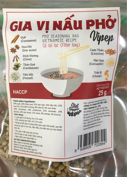 Gia Vị Nấu Phở Vipep Gói 25g