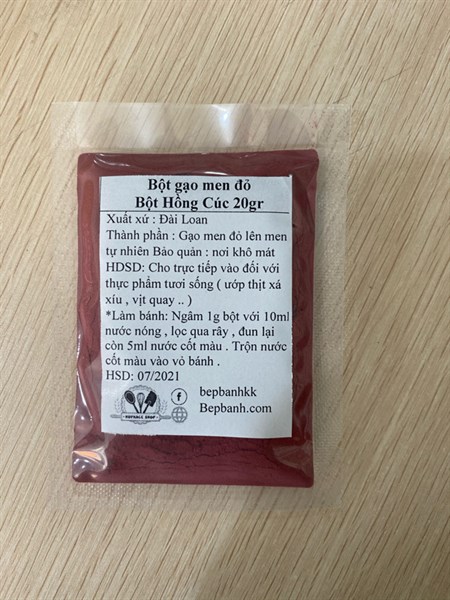 Bột gạo men đỏ / hồng cúc 20gr