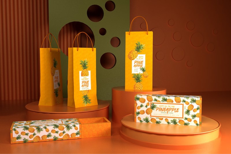 Hộp giấy đựng bánh dứa Vạn Phát