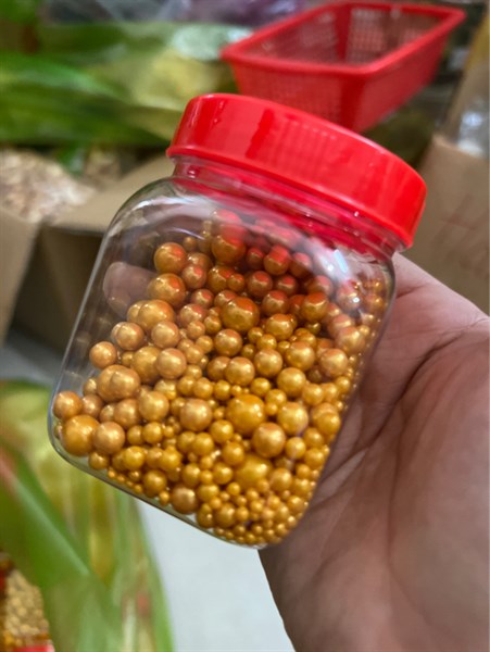 Bông đường nhũ vàng