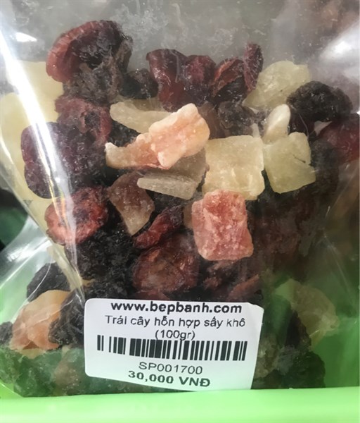 Trái cây hỗn hợp sấy khô