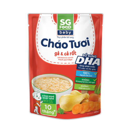 Cháo baby SG Food Gà cà rốt 7m+ 240g