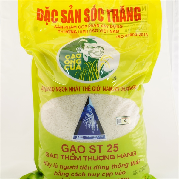 Gạo Thơm St25 túi 5kg- Gạo Đặc Sản Sóc Trăng