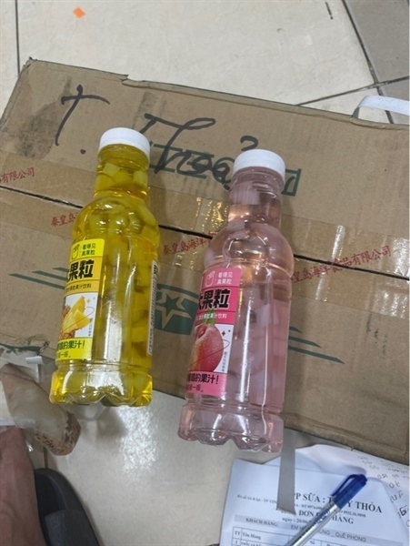 Nước thạch mix vị đào hồng