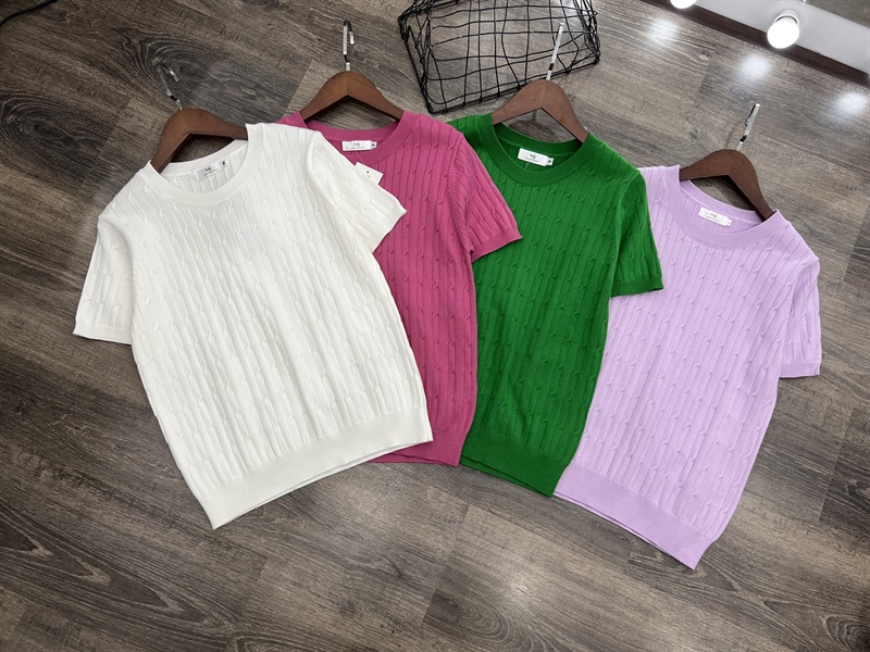 Áo len lông cừu Fredy cộc tay 4 màu