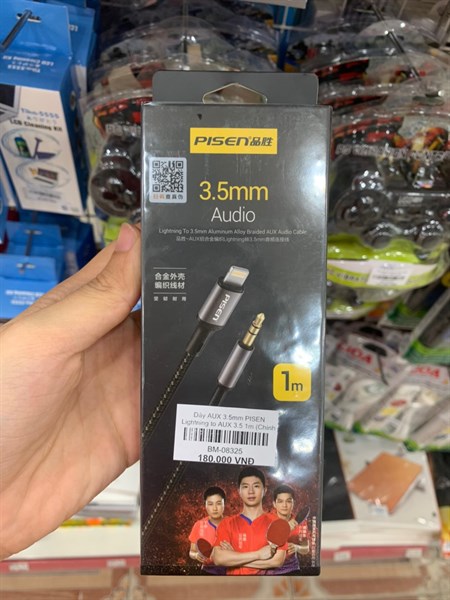 Dây AUX 3.5mm PISEN Lightning to AUX 3.5 1m