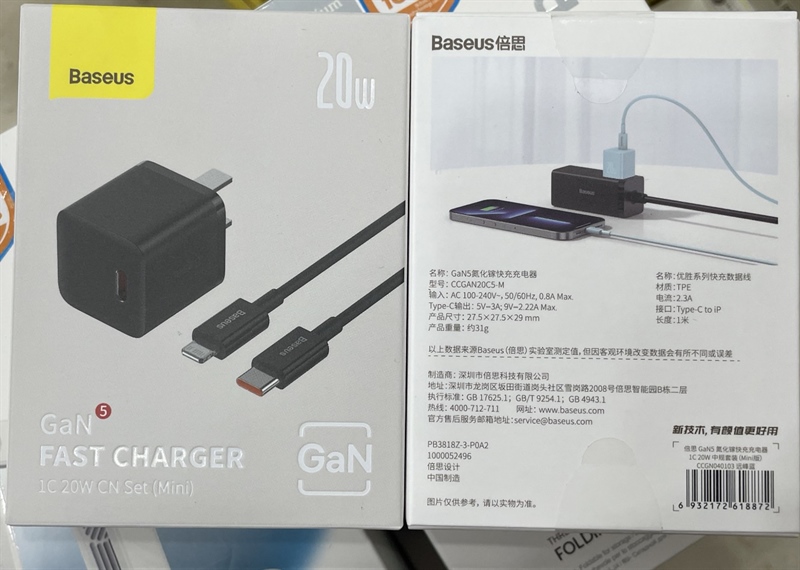 Bộ củ sạc kèm dây 20W BASEUS CCGN
