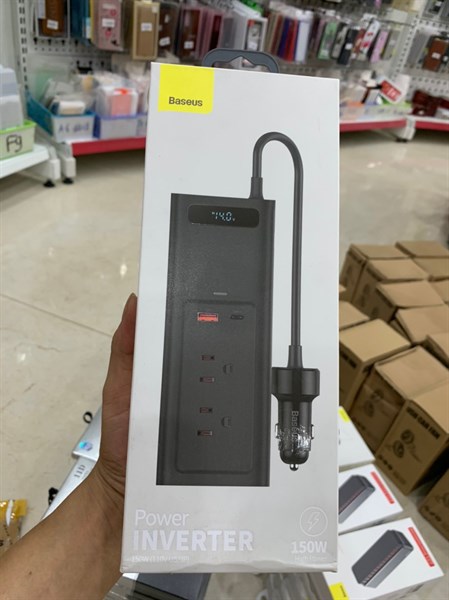 Tẩu sạc BASEUS chuyển đổi 2AC-1USB 150W CRLBQ-01