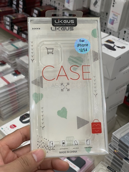 Ốp iPHONE 12 Mini 5.4 Likgus trong/ viền màu