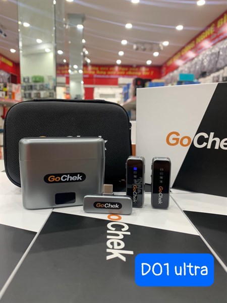 Mic thu âm không dây đôi kèm dock sạc GoChek Type-C D01 Ultra