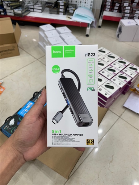 Bộ chuyển HUB HOCO HP B23 Type C 5 in 1