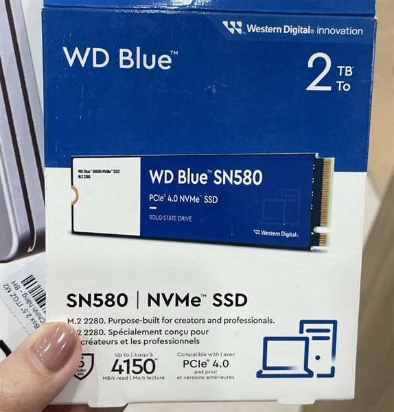 Ổ cứng di động 2TB SSD Western Digital SN580 NVMe