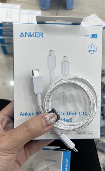 Cáp sạc ANKER 322 Type-C to Type-C 1.8m