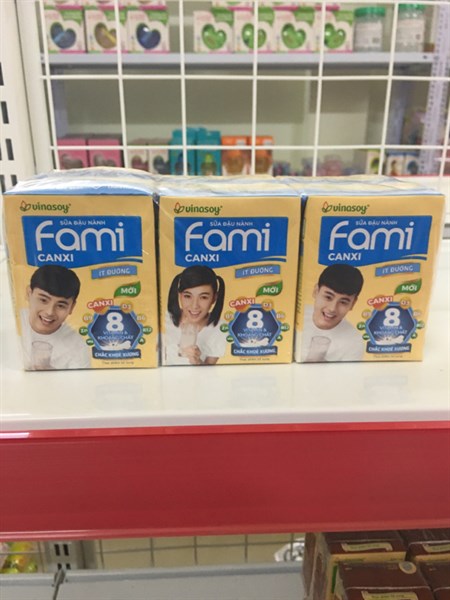 Sữa đậu nành Fami Canxi ít đường 200ml