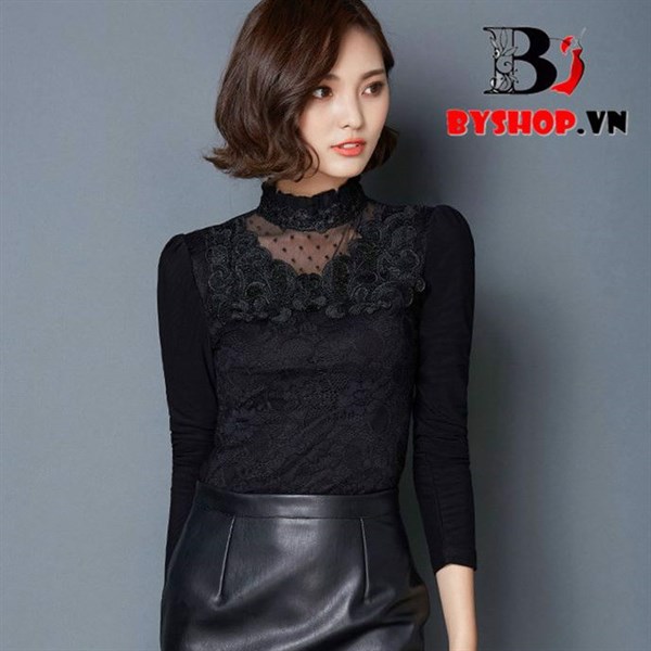 A0020 - Áo ren lót nhung họa tiết thêu cao cấp