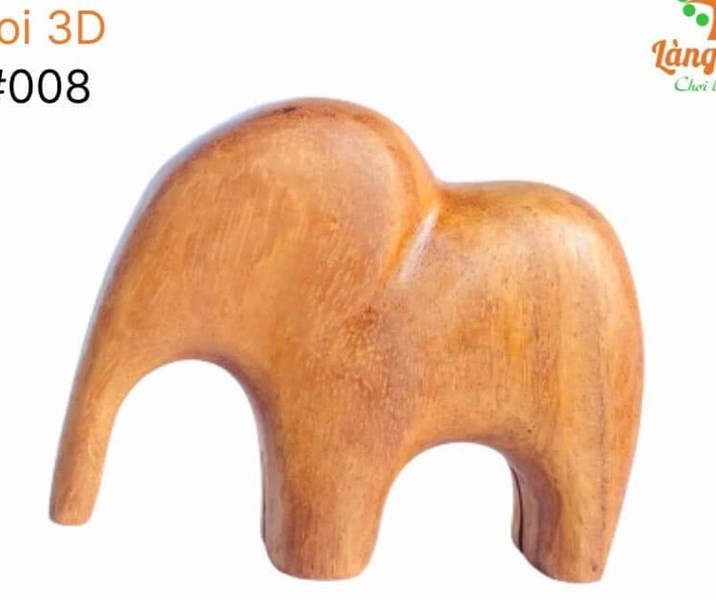 Thú cưng gỗ quý 3D - Voi 12x10x4cm
