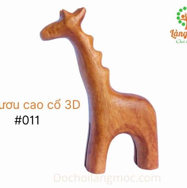 Thú cưng gỗ quý 3D - Hươu cao cổ 11x14x3cm