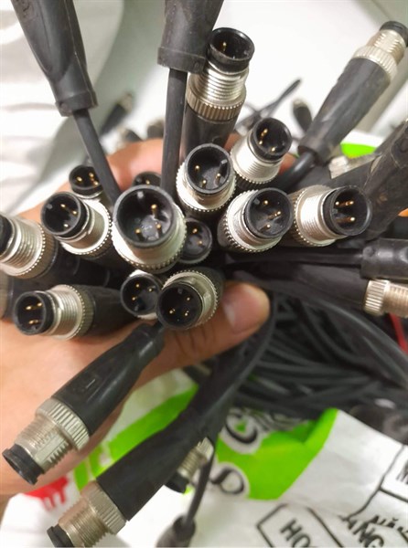 Jack liền dây Phoenix Contact M12 3 Pin - M12 3Pin (Jack đực ). Loại Thẳng liền dây dài 0.6 Mét