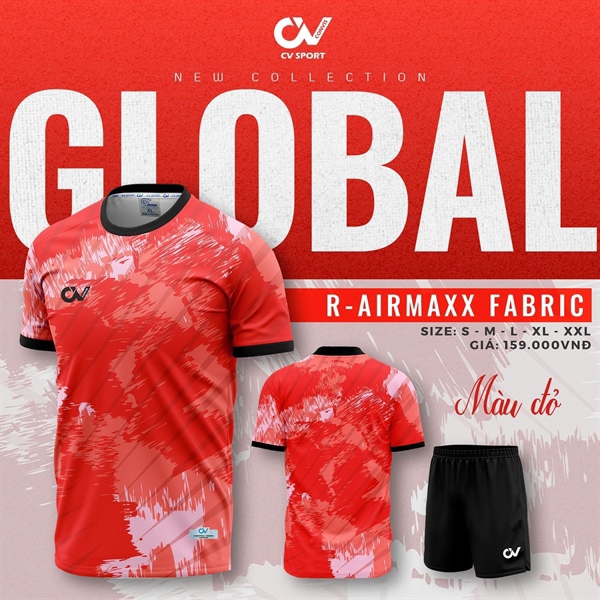 Bộ bóng đá CV Global - Đỏ