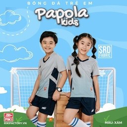 Bộ bóng đá trẻ em Riki Papola - Xám
