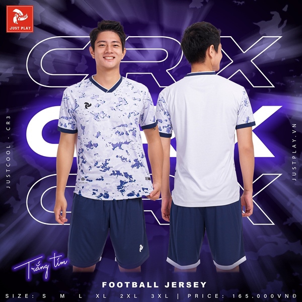 Bộ bóng đá CRX - Trắng tím