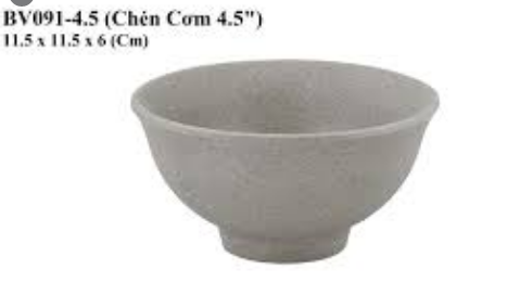 Chén cơm nhám 4.5" (BV091-4.5) Clay - Light Brown