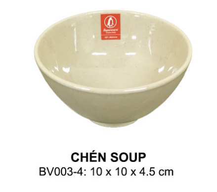 Chén cơm tròn 4" (BV003-4) Nâu Màu Bóng